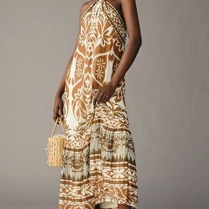 Anthropologie Vineet Bahl Printed Halter Dress